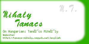 mihaly tanacs business card